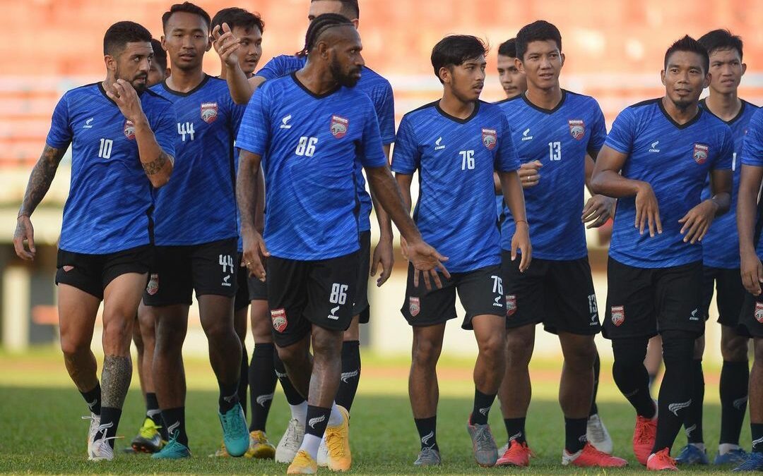 Sesi latihan Skuad Borneo FC di Stadion GOR Segiri Samarinda. (Borneo FC)