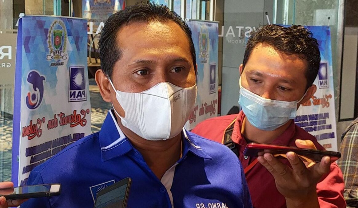 Anggota Komisi III DPRD Kota Samarinda Jasno saat diwawancarai awak media. (Istimewa)