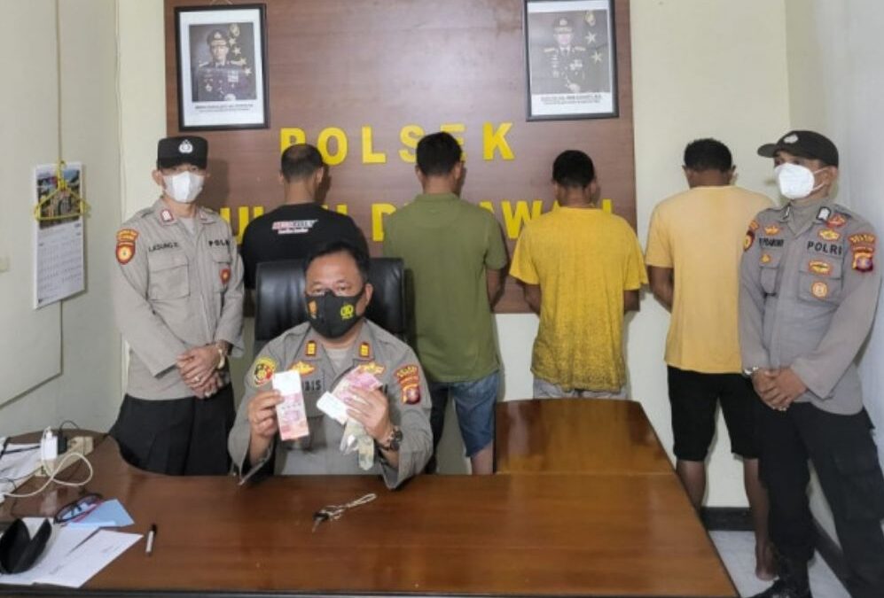 Polsek Kepulauan Derawan membeberkan pengungkapan kasus penggelapan 9,7 ton pupuk sawit milik perusahaan di Berau, Kalimantan Timur. (Foto : Polsek Kepulauan Derawan)
