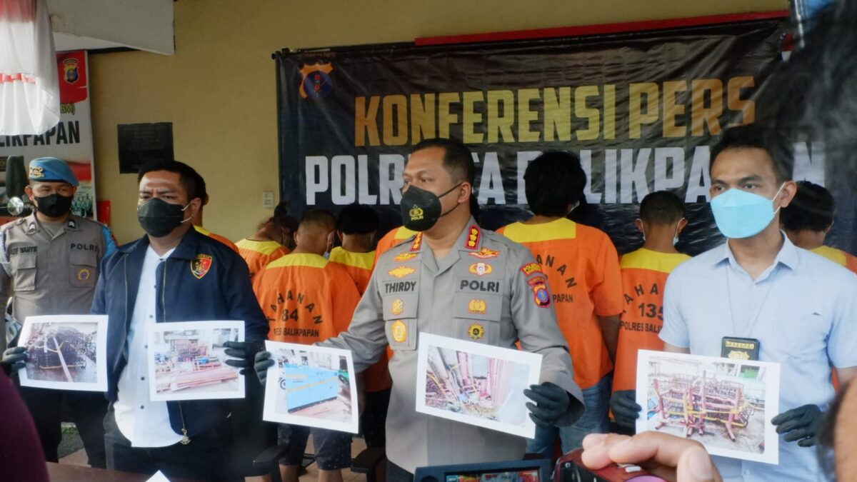 Polresta Balikpapan menangkap sebanyak 19 orang komplotan pencuri di Kota Minyak. (Foto : Humas Polresta Balikpapan)