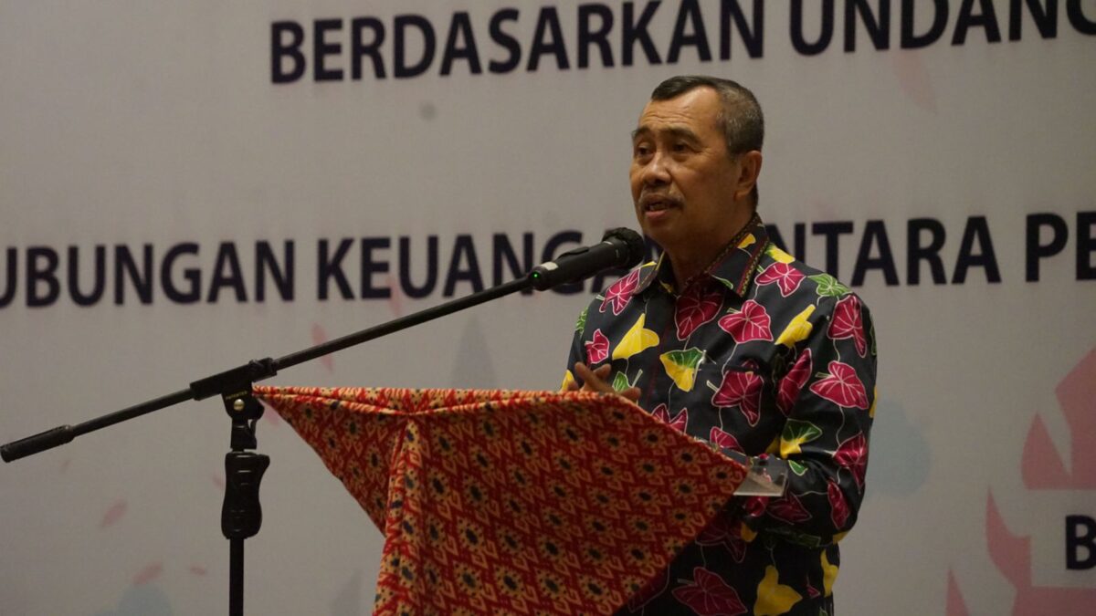 Gubernur Riau Syamsuar saat mengeluarkan uneg-unegnya dalam Rakernas APPSI 2022 di Bali (Humas Pemprov Kaltim)