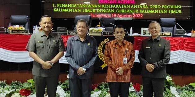 Suasana Penandatanganan bersama Perubahan Rancangan APBD Tahun Anggaran 2022 sebesar Rp14,87 triliun, Jumat (19/8/2022). (Ist)