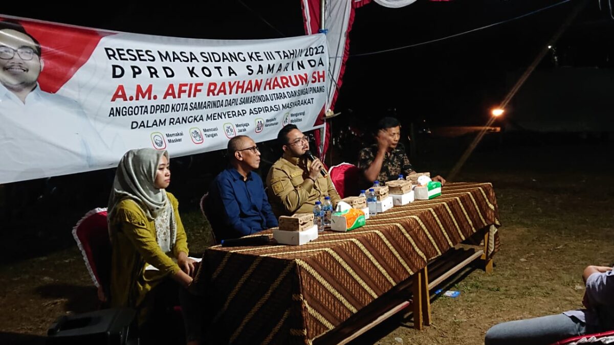Anggota Komisi I DPRD Samarinda, Andi Muhammad Afif Rayhan Harun saat menggelar reses di Jalan AW Syahranie 4.