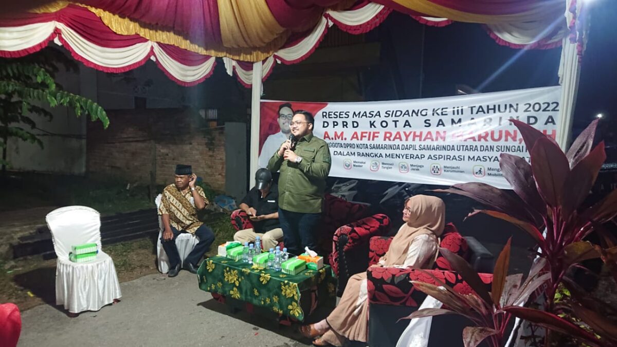 Anggota Komisi I DPRD Kota Samarinda, Andi Muhammad Afif Rayhan Harun saat melaksanakan reses di Kelurahan Sempaja Timur (Sumber Foto: Istimewa)