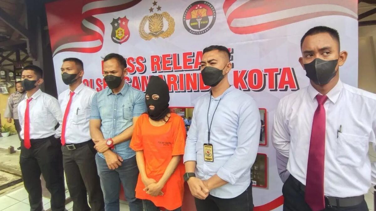 In setelah diamankan anggota polisi polsek Samarinda kota (Foto: Istimewa)