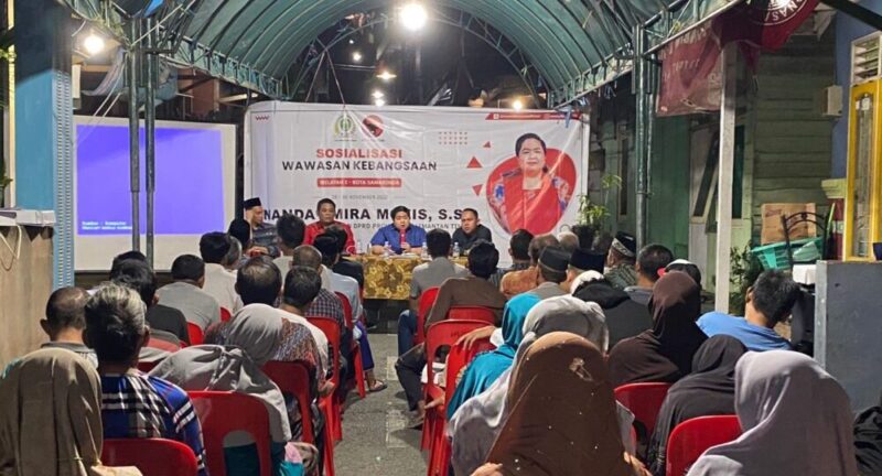 Suasana sosbang di jalan Wiratama