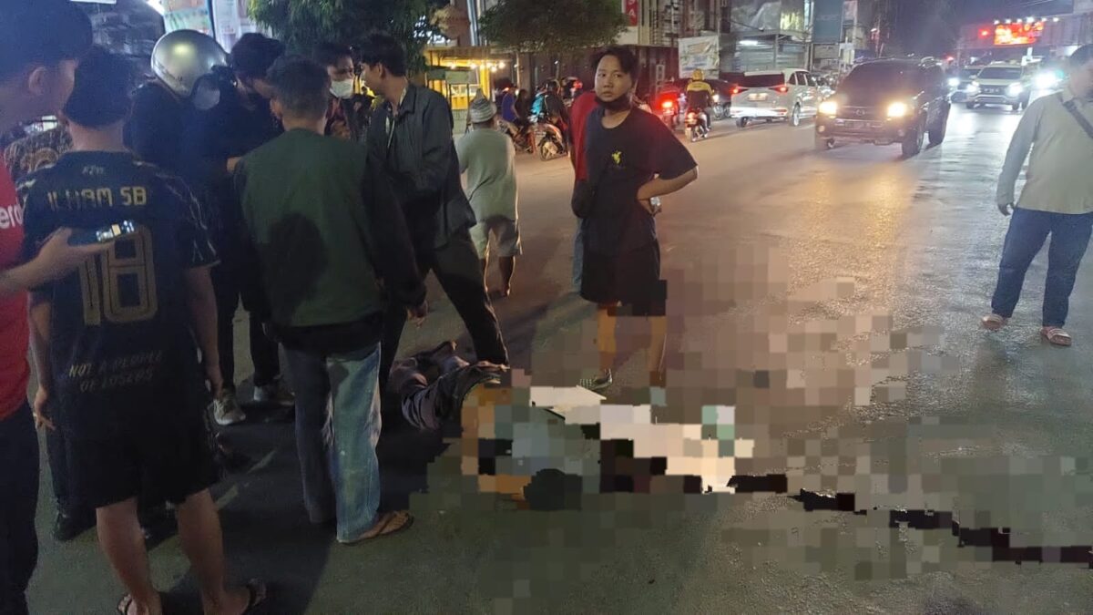 Korban kecelakaan lalu lintas di jalan Agus Salim (Foto: Istimewa)