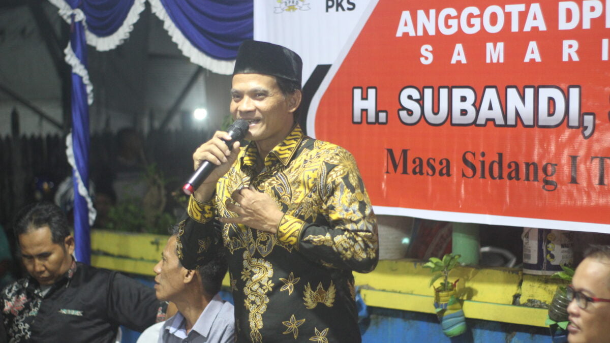Wakil Ketua DPRD Kota Samarinda, Subandi saat mengisi Reses di jalan Cendana (Foto: Istimewa)