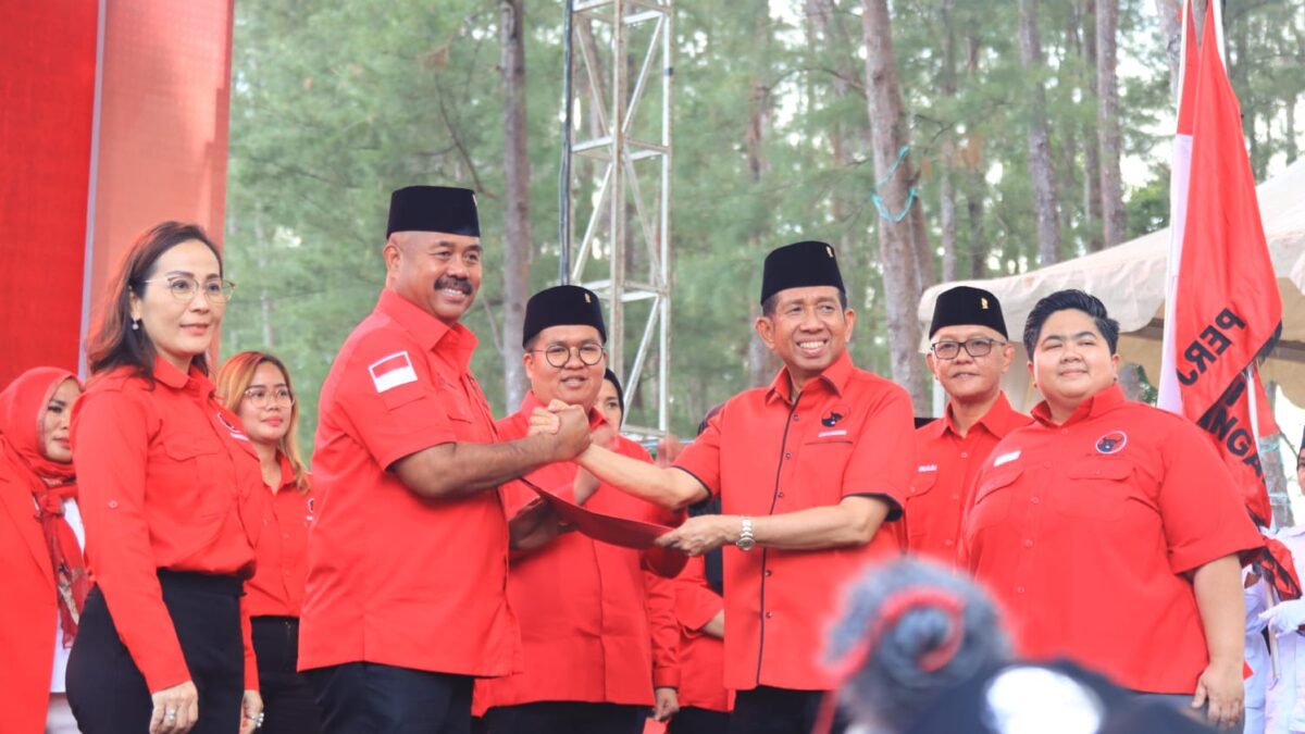 Suasana pelantikan 19 pengurus Dewan Pimpinan Cabang (DPC) PDI Perjuangan Kabupaten Kutai Kartanegara. (Foto : Klausa.co)
