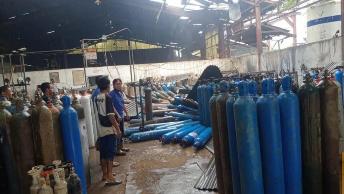 Kondisi PT Murni Gas Raya setelah terjadi ledakan pada Senin (13/3/2023) (Foto: Istimewa)
