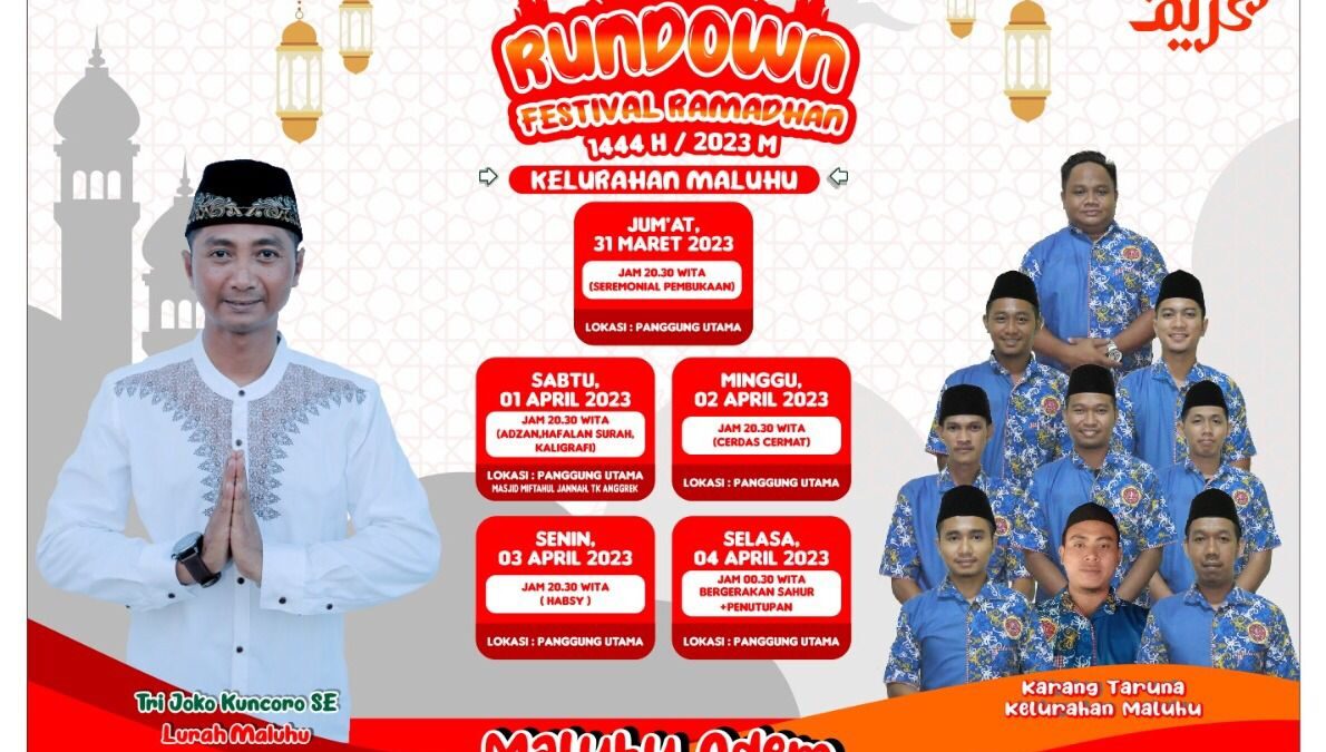 Rundown acara festival ramadan di kelurahan Maluhu (Foto: Istimewa)