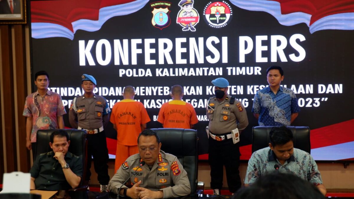 Dua pelaku penambang liar, HR dan BH berhasil diamankan pihak kepolisian (Foto : Istimewa)