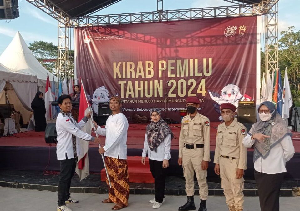 Kabupaten Kutai Kartanegara terima estafet Kirab Pemilu 2024 (Foto: klausa.co)