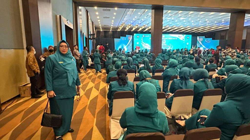 Rinda Wahyuni Andi Harun saat menghadiri Hari Kesatuan Gerak (HKG) PKK ke-51 tahun 2023. (Foto: Istimewa)