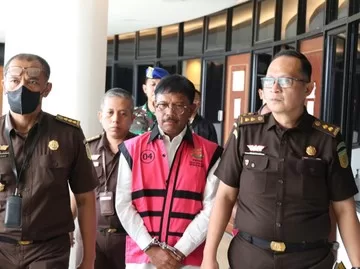 Jhonny G. Plate usai diperiksa Kejagung (Foto: Istimewa)