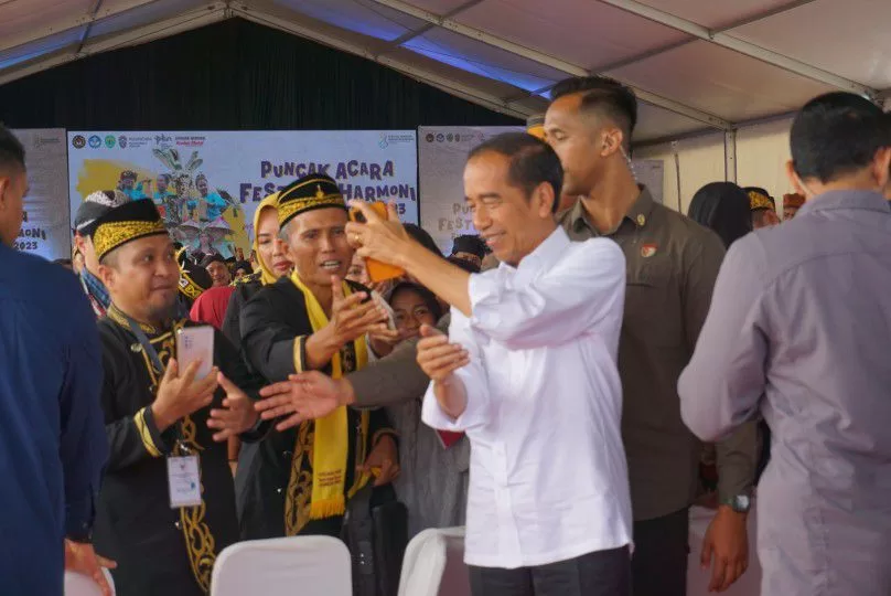 Presiden RI, Joko Widodo saat menghadiri Festival Harmony Budaya Nusantara (Foto: Istimewa)