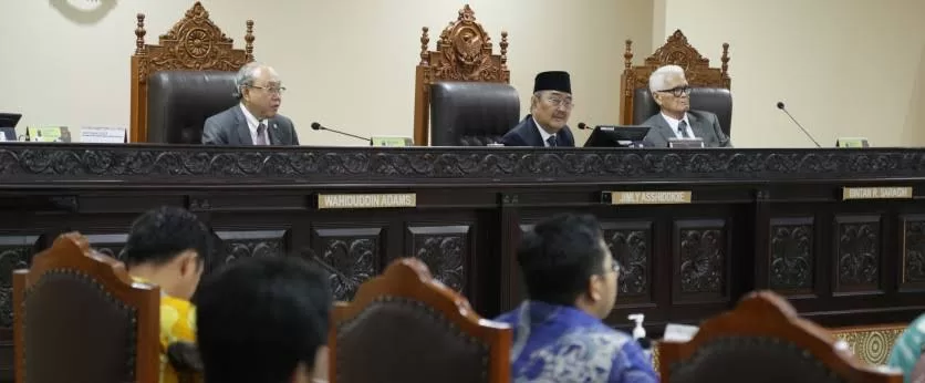 Sidang dugaan pelanggaran etik hakim konstitusi oleh MKMK (Foto: Mahkamah Konstitusi RI)