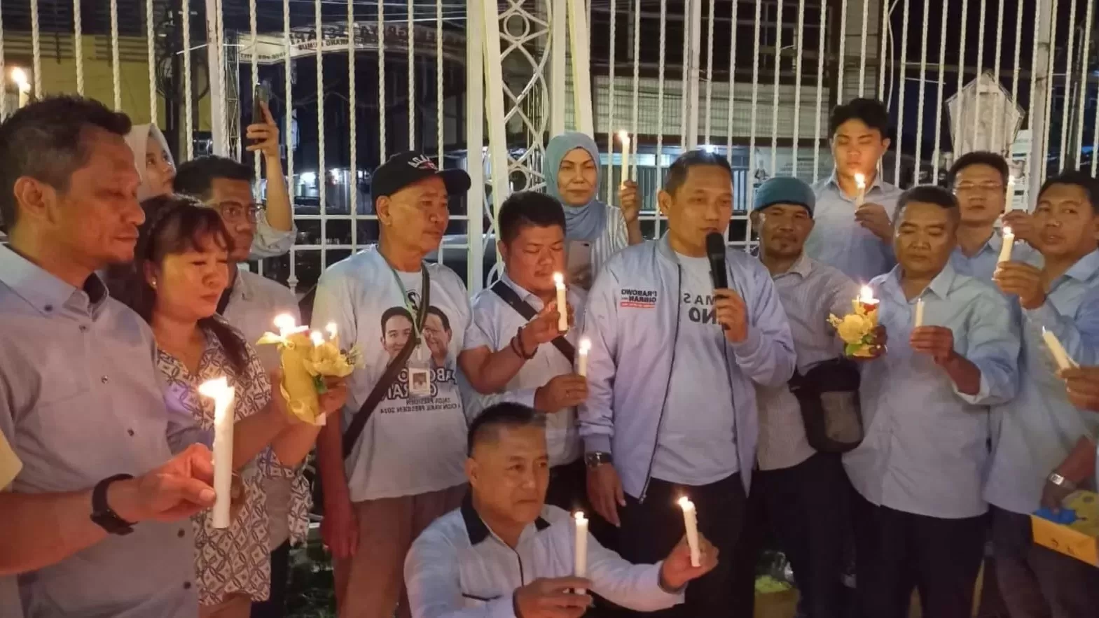 Aksi tiup lilin oleh TKD Kaltim (Foto: Istimewa)