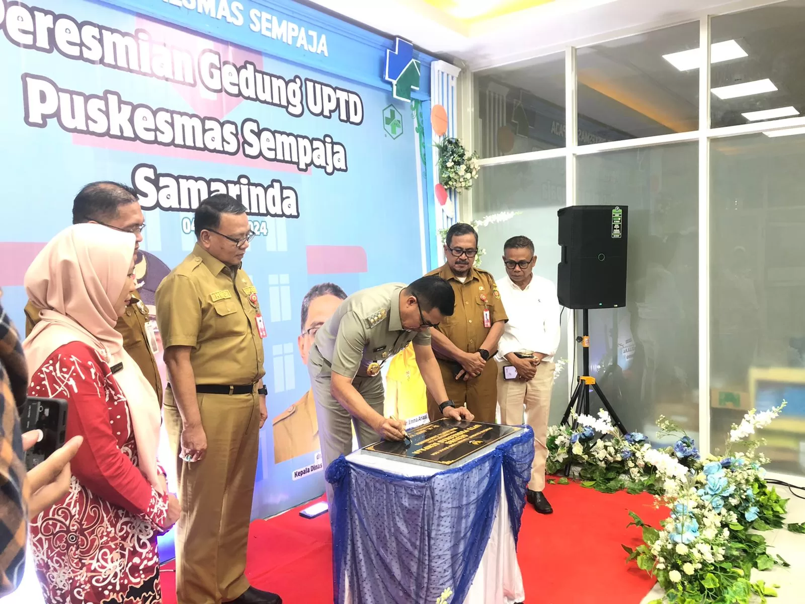 Wali Kota Samarinda, meresmikan gedung UPTD Puskesmas Sempaja (Foto: Yah/Klausa)