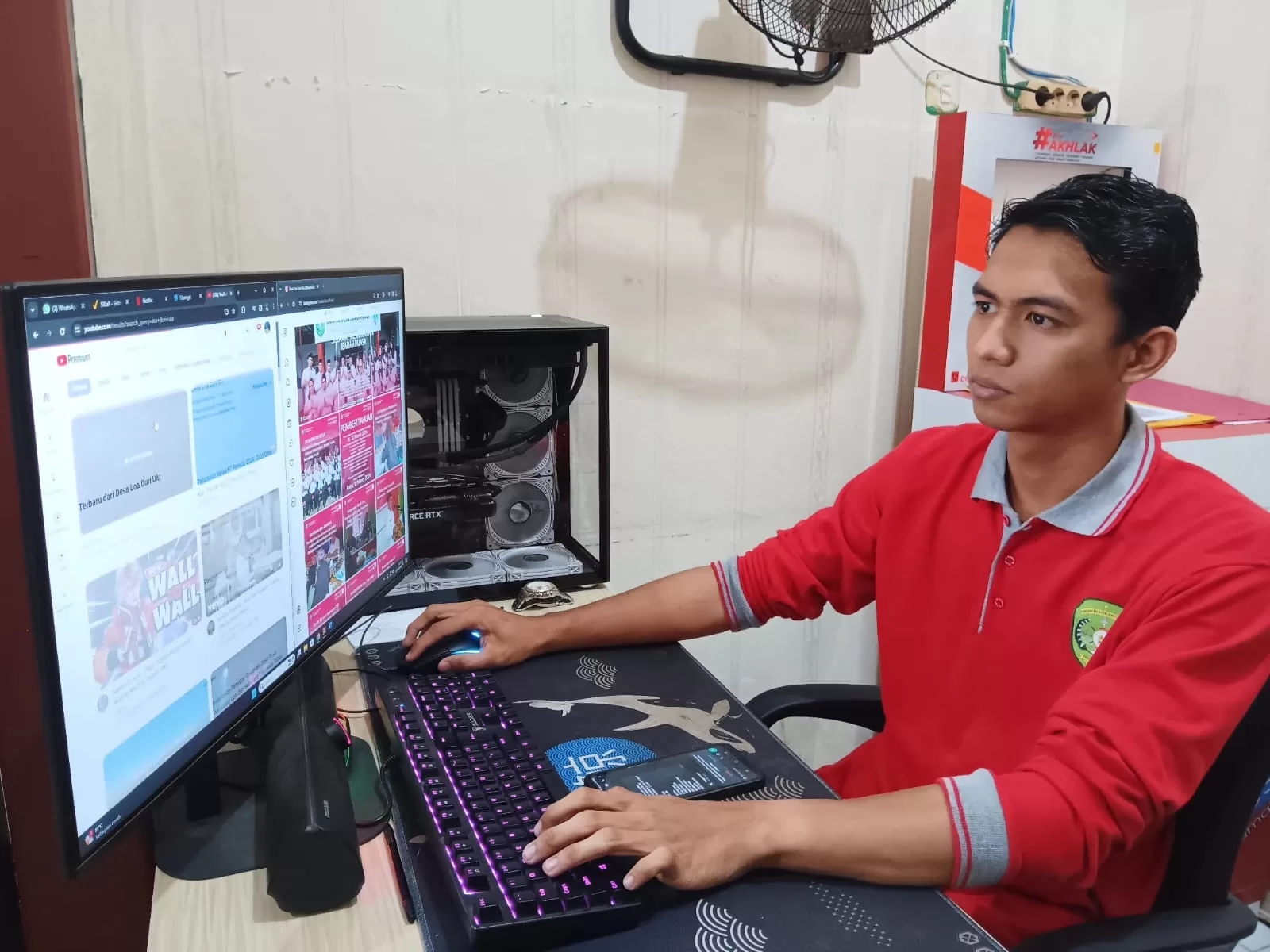 Riski Aldianur, Ketua tim media desa Loa Duri Ulu (Foto: Ah/Klausa)
