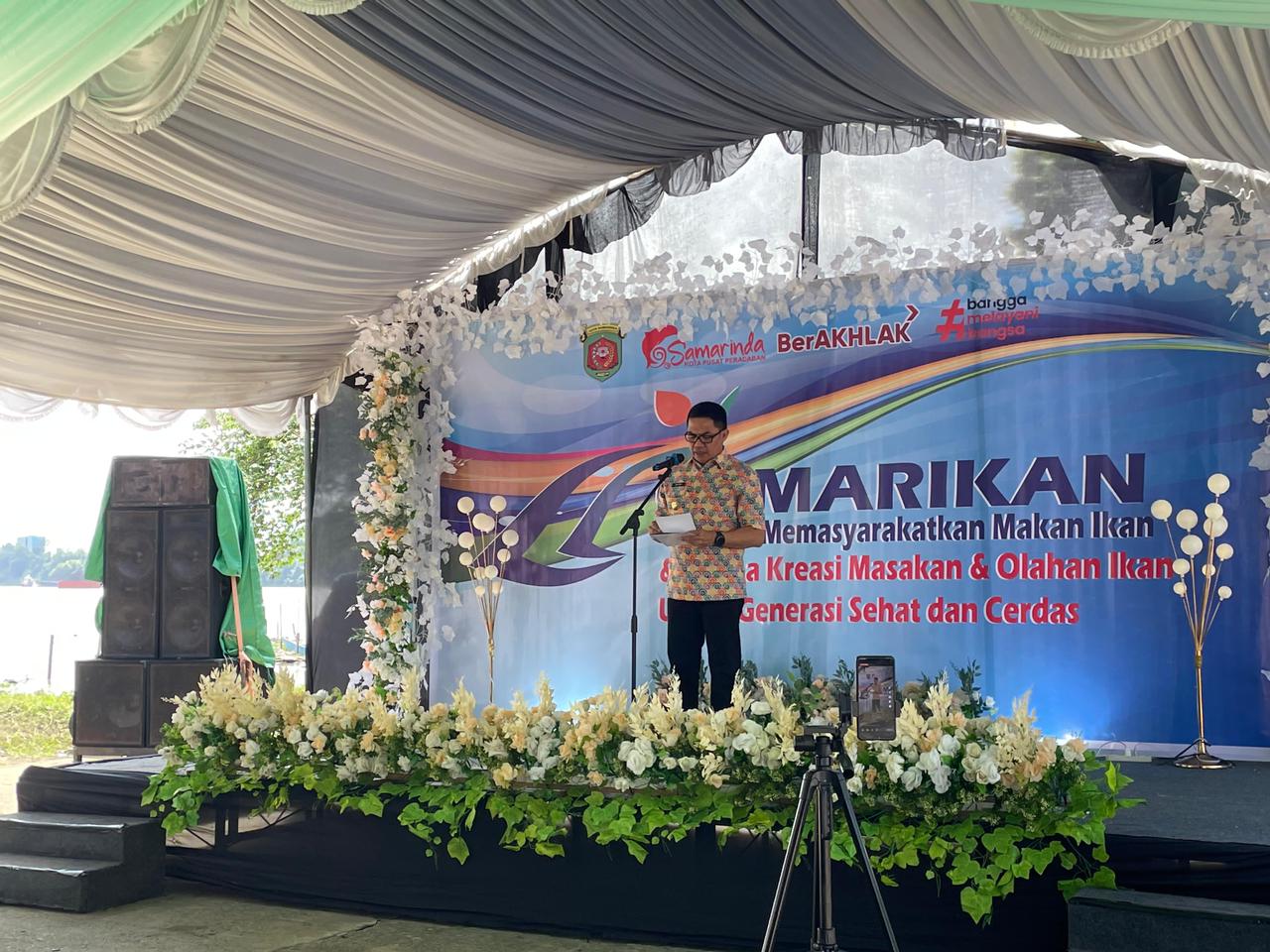 Wali Kota Samarinda, Andi Harun saat menghadiri acara GEMARIKAN pada Kamis, (30/5/2024) (Foto: Klausa)