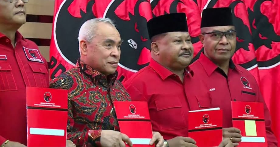 DPP PDI Perjuangan, resmi memberikan dukungan bagi pasangan bakal calon Gubernur Kaltim Isran-Hadi (Foto: Istimewa)
