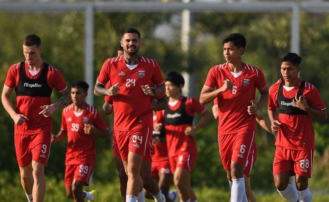 Pemain borneo fc saat melakoni latihan.(Ist/Borneo FC)