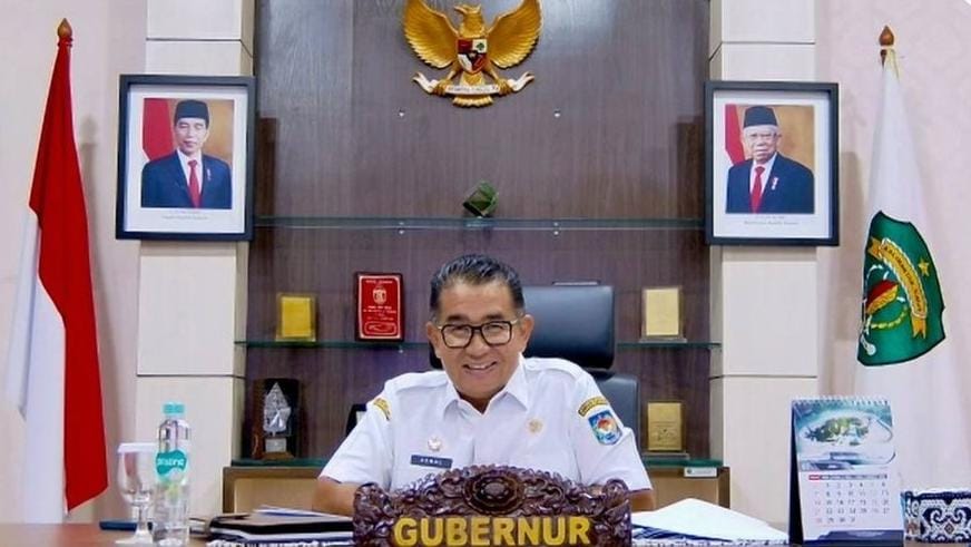 Penjabat Gubernur Kaltim, Akmal Malik memberikan ceramah umum dalam kegiatan Pelatihan Kepemimpinan Nasional (PKN) Tingkat Il Angkatan XXIV Tahun 2024, di Aula BPSDM, pada Rabu, (21/8/ 2024).(Ho/Pemprov kaltim).