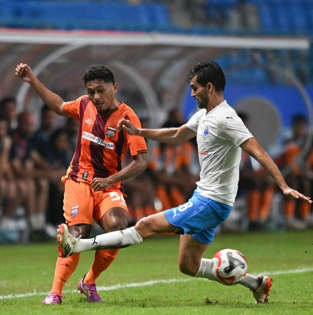 Pesut Etam berhasil menaklukan Lion City Sailors  dengan skor di Stadion Batakan Balikpapan, Kamis (22/8/2024) malam.(Ho/Borneo FC Samarinda).