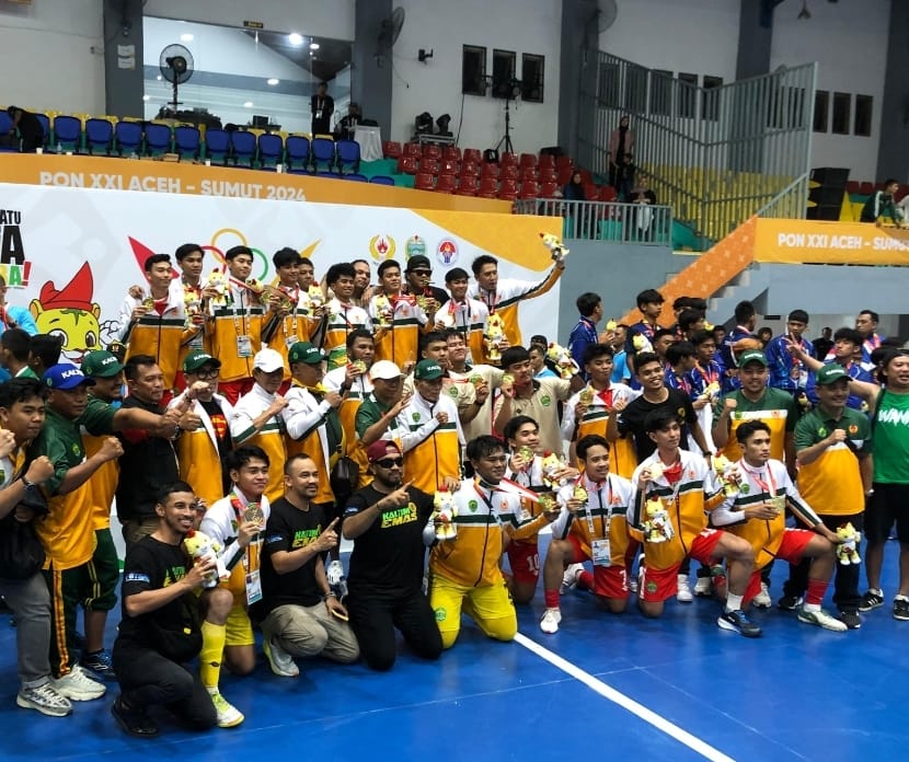 Tim futsal Kaltim sukses meraih medali emas pada PON XXI (Foto: Istimewa)