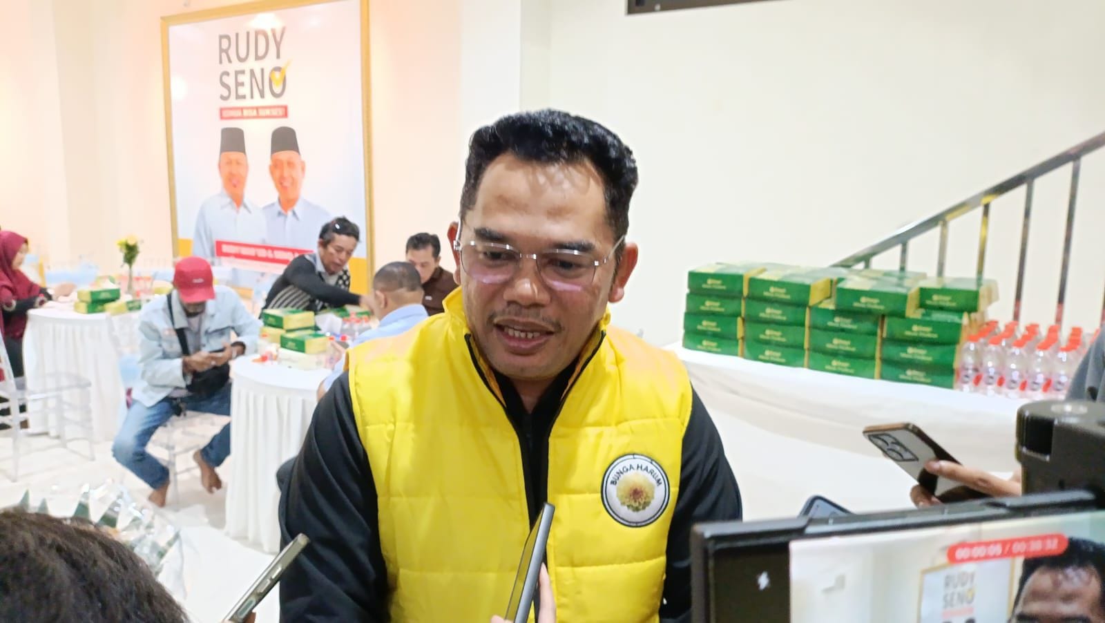 Hasanuddin Mas’ud, Ketua Tim Pemenangan pasangan Rudy Mas’ud dan Seno Aji. (Foto: Yah/Klausa)