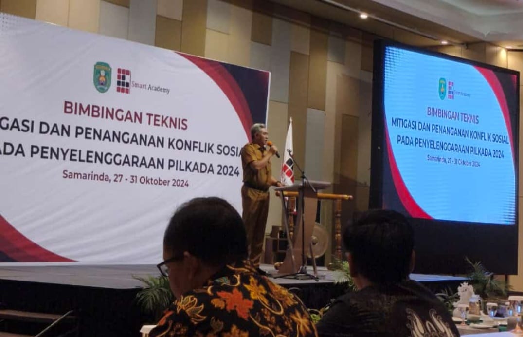 Bimbingan Teknis (Bimtek) bertema “Mitigasi dan Penanganan Konflik Sosial pada Penyelenggaraan Pilkada 2024.” (Foto: Istimewa)