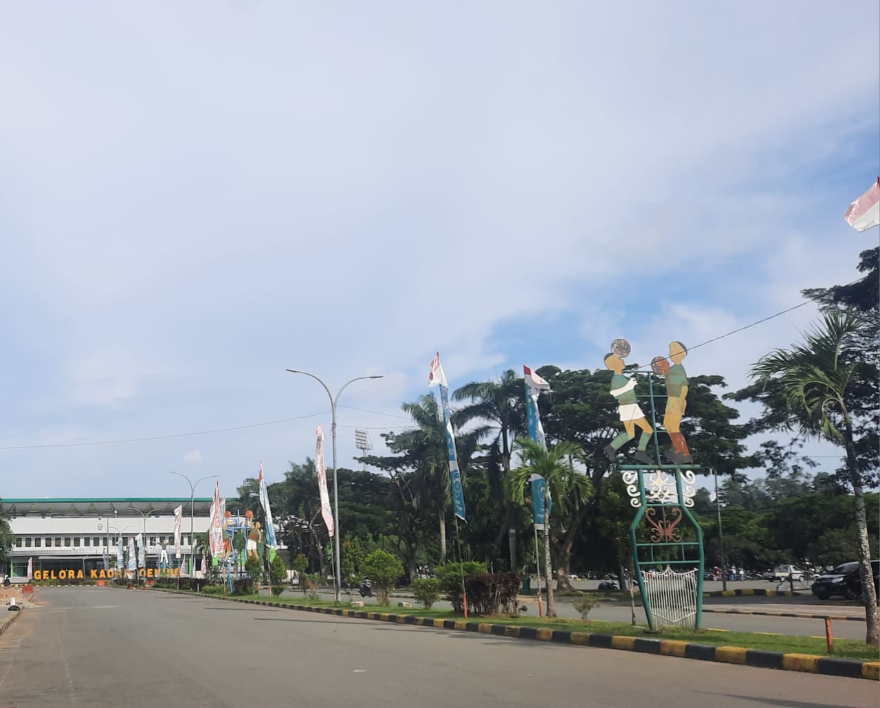 Area GOR Gelora Kadrie Oening Sempaja. (Foto: Wan/Klausa)