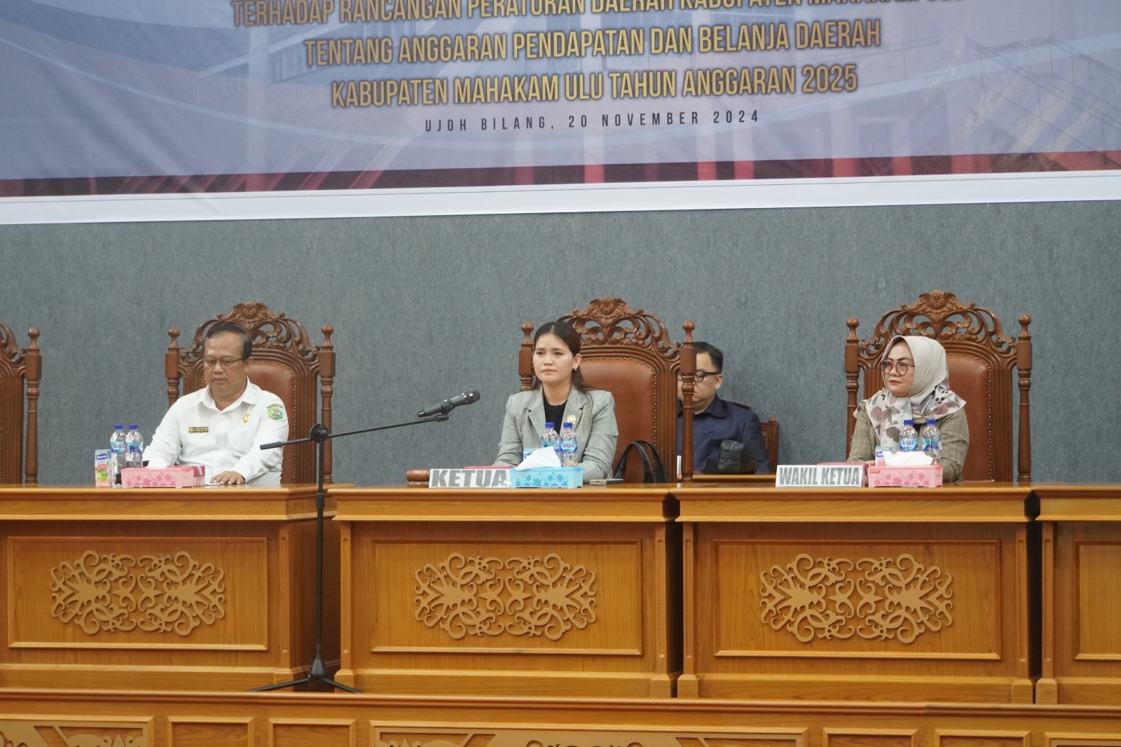 Rapat Paripurna DPRD Kabupaten Mahulu pada Rabu (20/11/2024). (Foto: Istimewa)