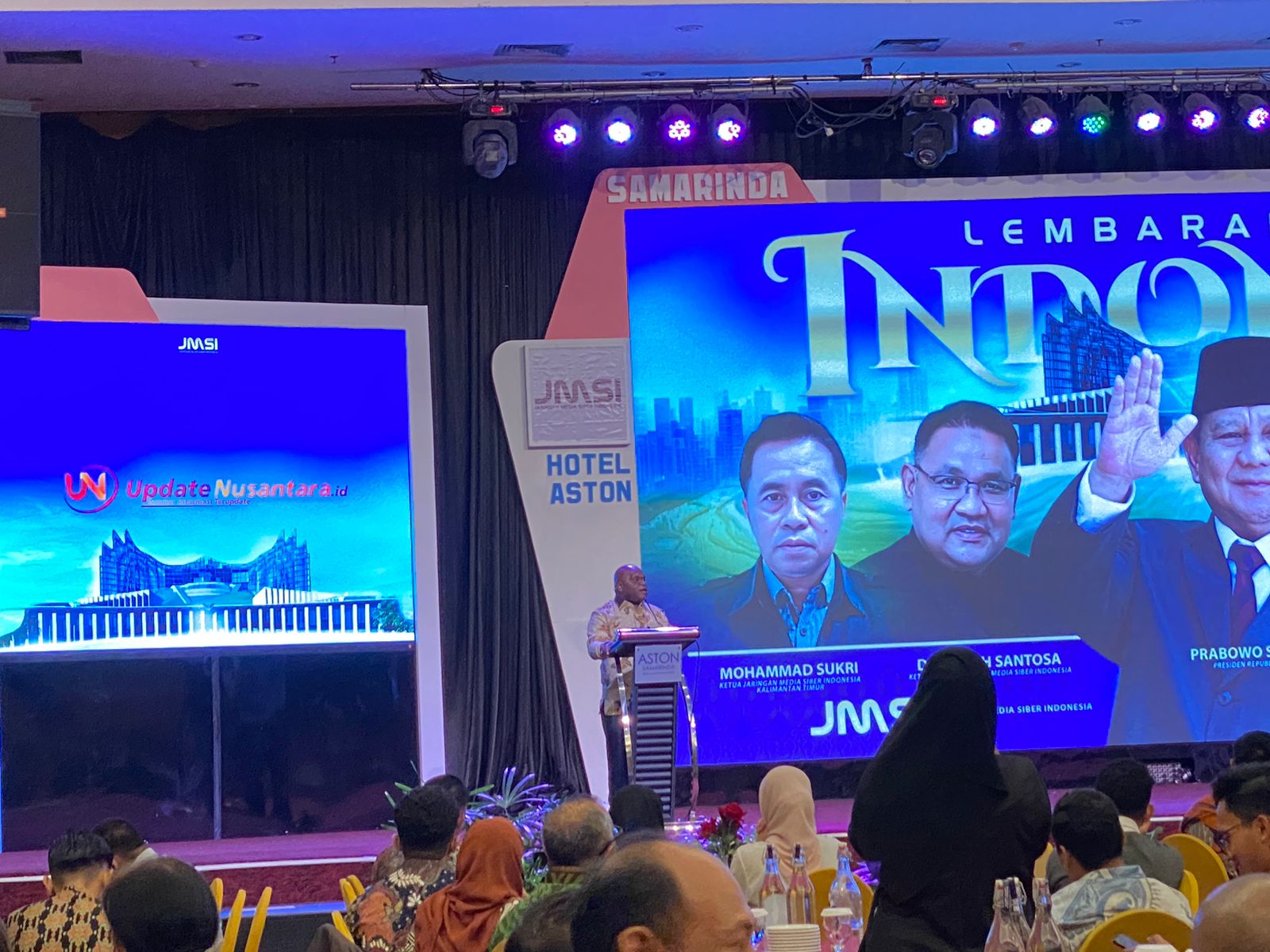Menteri Hak Asasi Manusia (HAM) Natalius Pigai saat menyampaikan sambutan. (Foto: Yah/Klausa)