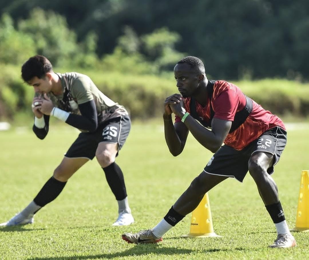 Pemain Borneo FC Samarinda, Christophe Nduwarugira saat di sesi latihan. (IST)
