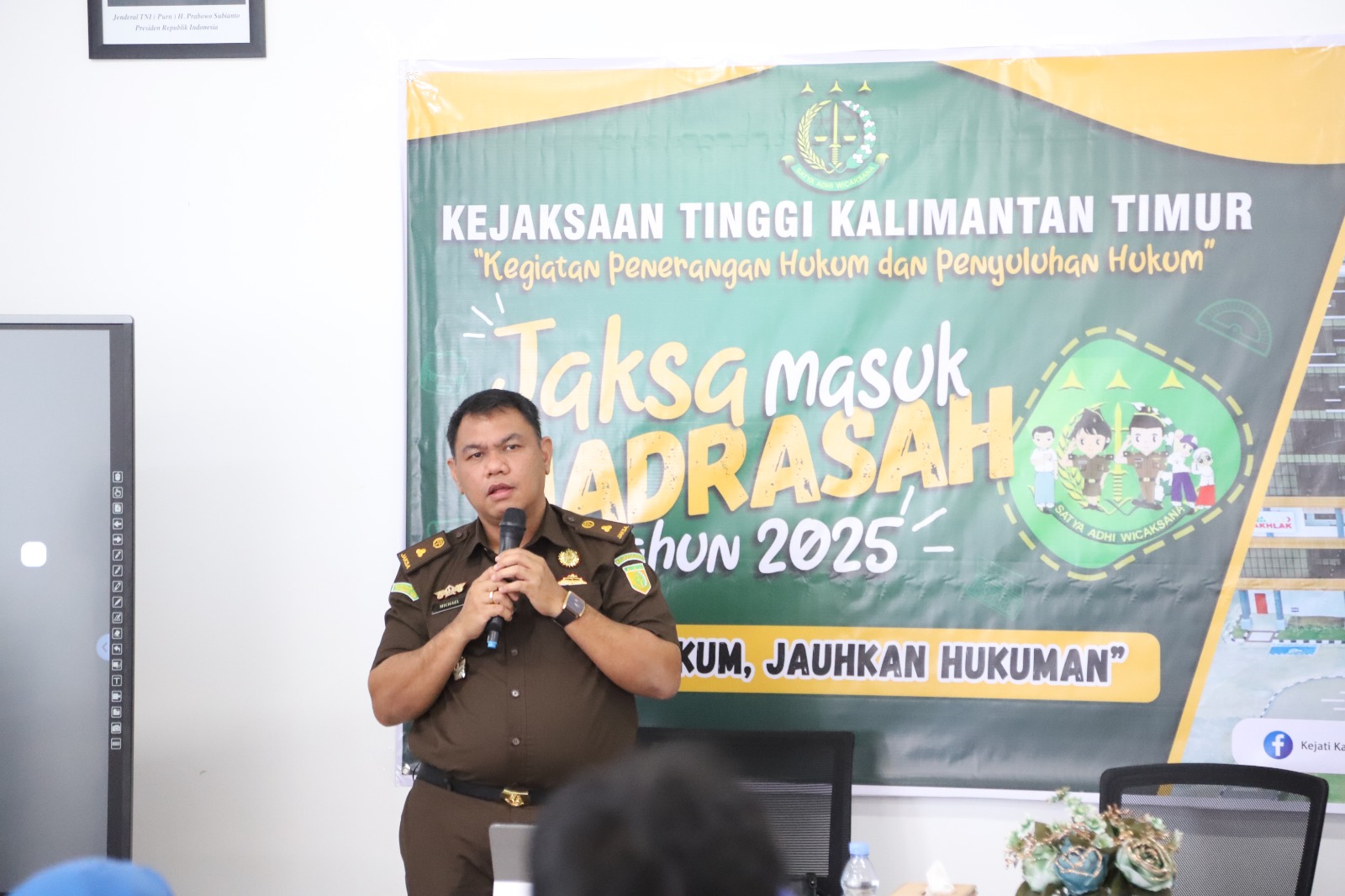 Jaksa Masuk Sekolah di SMA Negeri 14 Samarinda pada Rabu (19/2/2025). (Foto: Wan/Klausa)