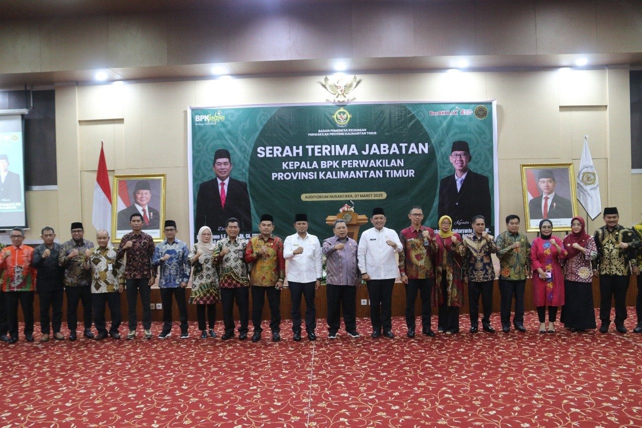 Serah Terima Jabatan (Sertijab) Kepala BPK Kaltim di Auditorium Nusantara, Kantor Perwakilan BPK RI Kaltim, Jumat (7/3/2025). (Foto: Istimewa)