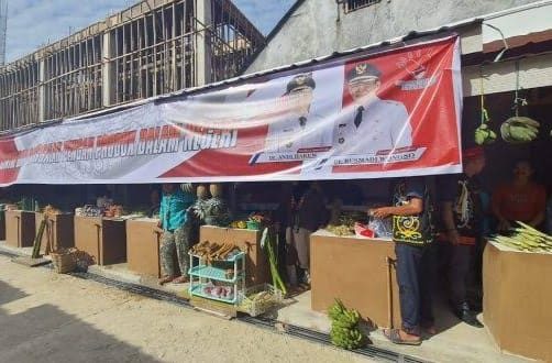 Situasi Pasar Beluluq Lingau di Jl. PM Noor, Samarinda.
( Foto : Din/Klausa )