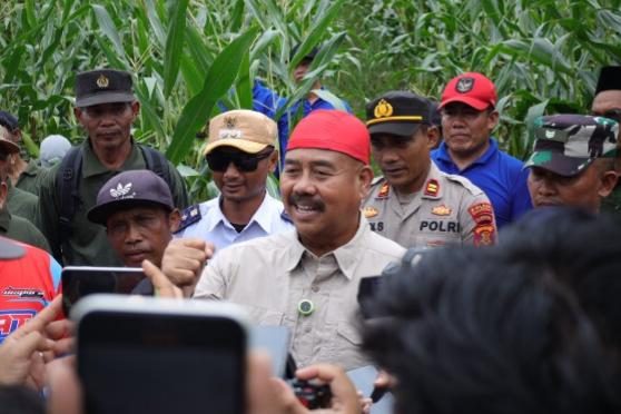 Bupati Kukar, Edi Damansyah Panen Jagung dan Ikan di Maluhu. (Foto: Yah/Klausa)