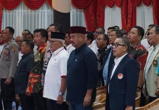 Bupati Kukar Edi Damansyah menghadiri pelantikan pengurus KONI Kukar periode 2023-2027 di Pendopo Odah Etam Tenggarong. (Foto: Yah/Klausa)