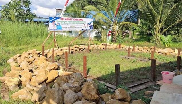 Peletakan Batu Pertama Gedung PAUD Desa Ponorogan. (Foto: Yah/Klausa)