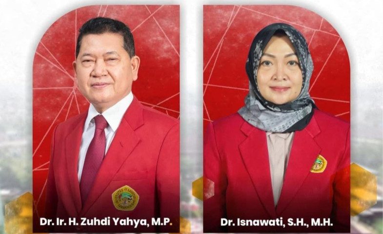 Poster dua calon rektor Untag Samarinda.
( Istimewa )