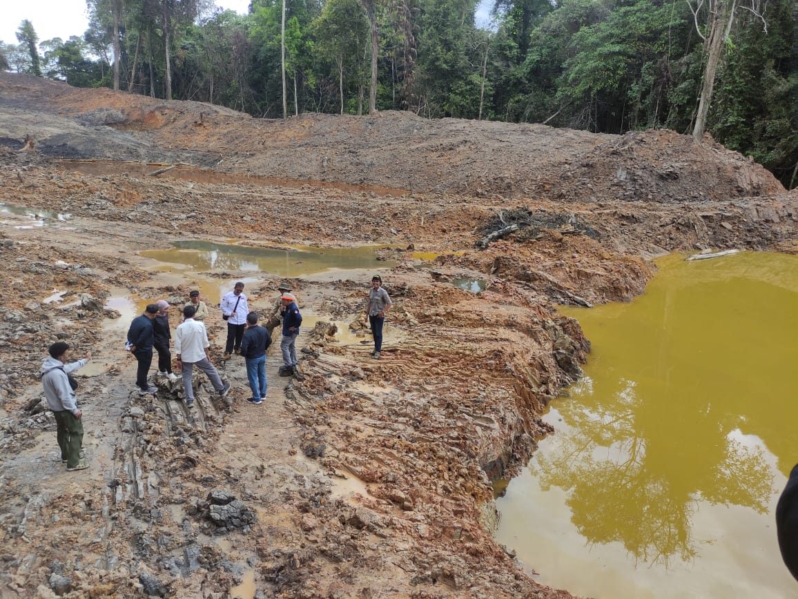 Lokasi Tambang Ilegal di KHDTK Unmul.
( Foto : Din/Klausa )