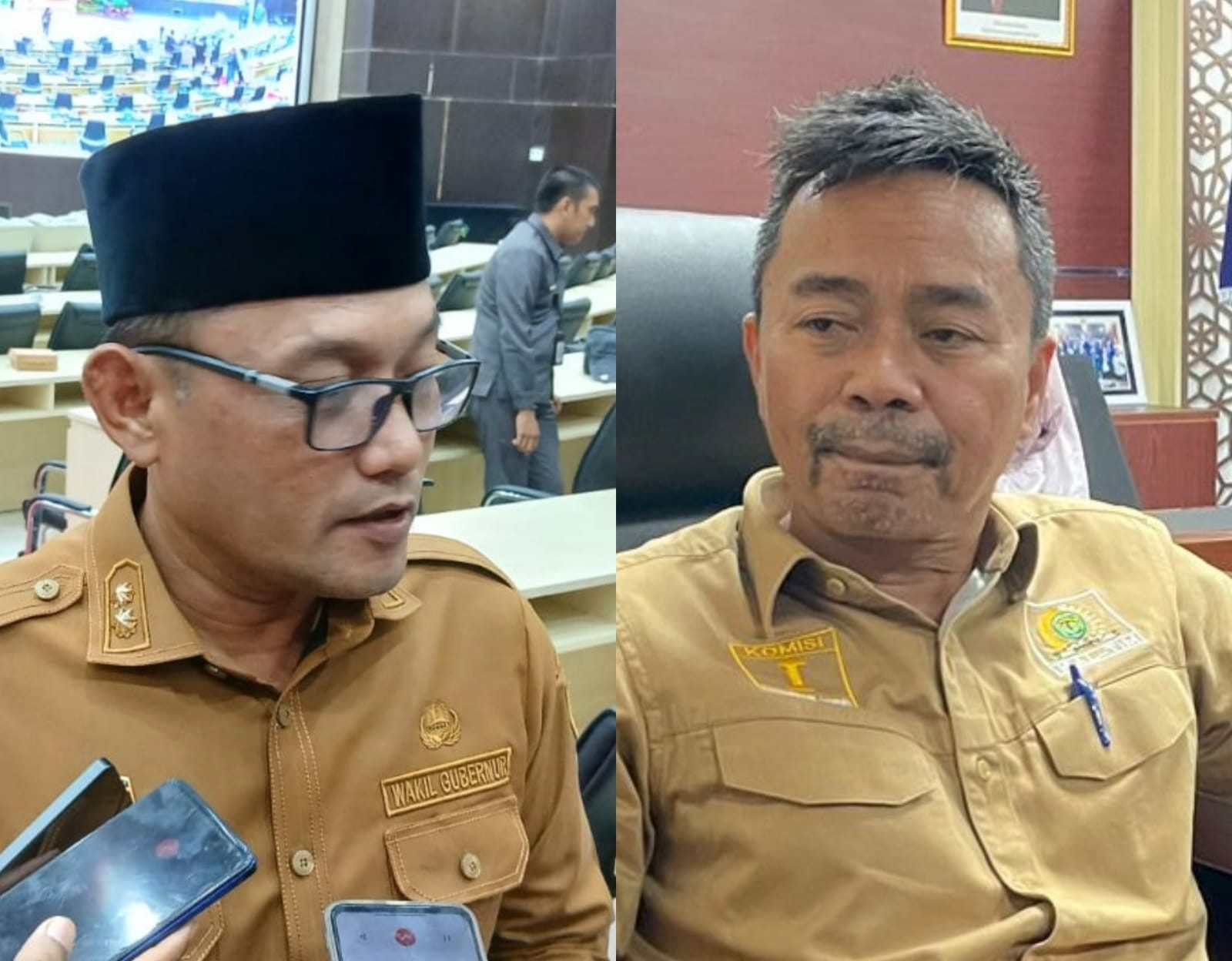 Wagub Kaltim, Seno Aji dan Anggota DPRD Kaltim, Baharuddin Demmu.
( Foto : Din/Klausa )