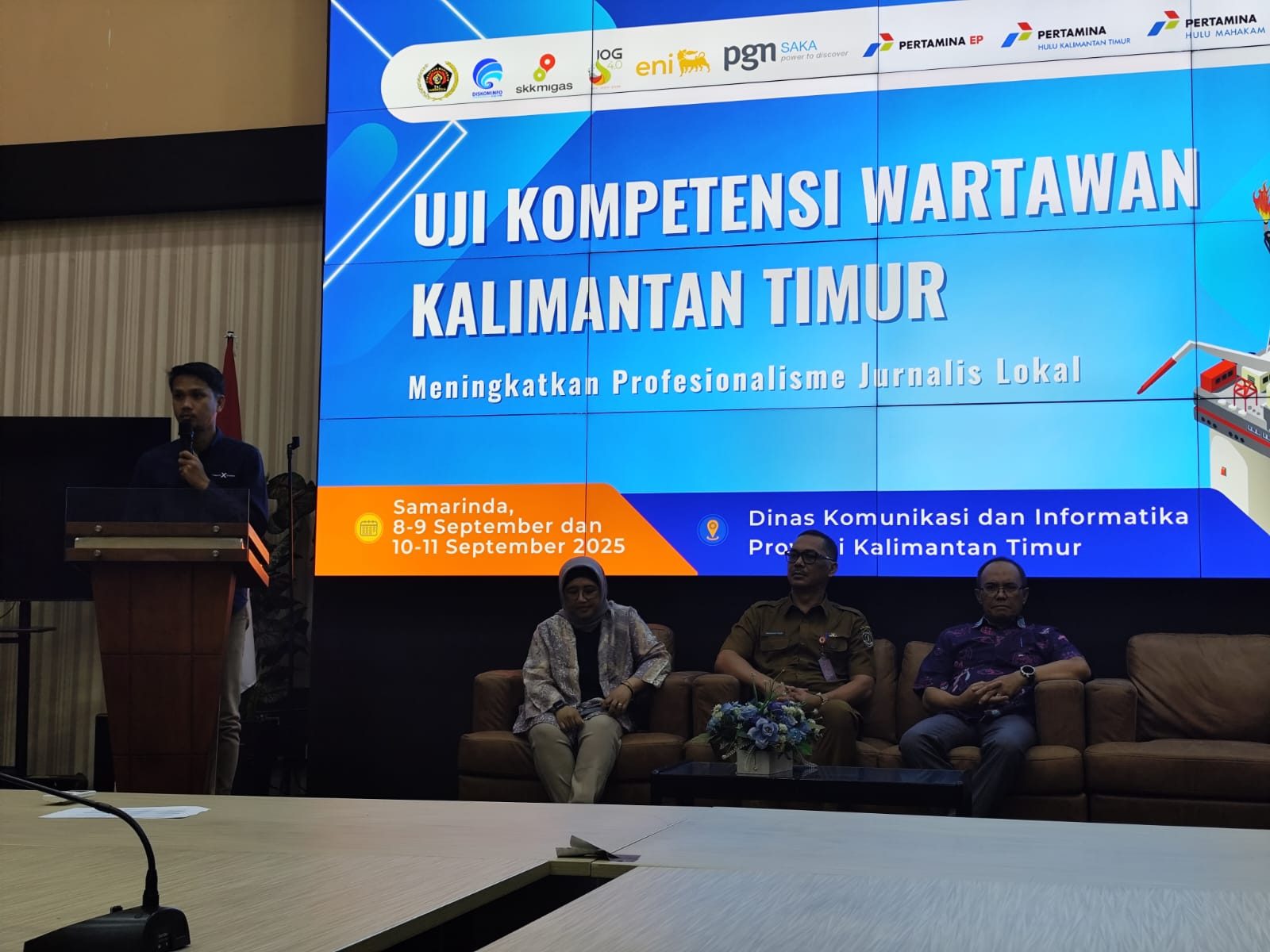 Uji Kompetensi Wartawan Kaltim yyang diadakan di ruang WIEK Diskominfo Kaltim. (Foto: Klausa)